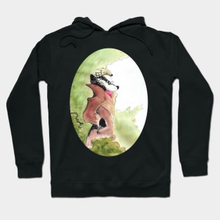 Mr Badger watercolour 24/04/23 - book inspired designs Hoodie